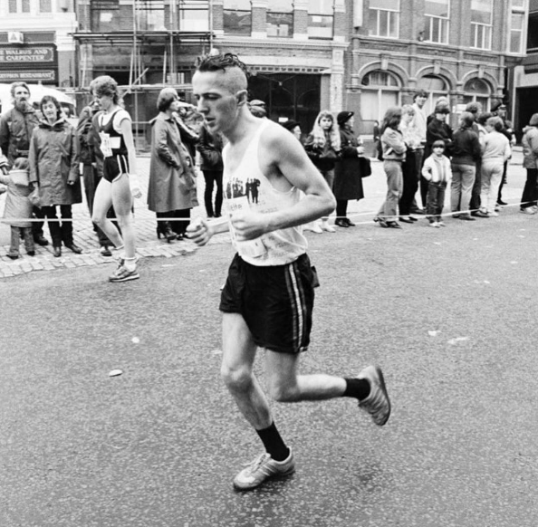 Joe Strummer during the 1983 London Marathon.